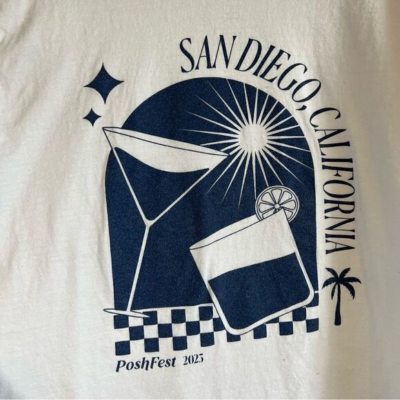 ✨ Poshmark PoshFest 2023 White Shirt Small - Picture 2 of 7